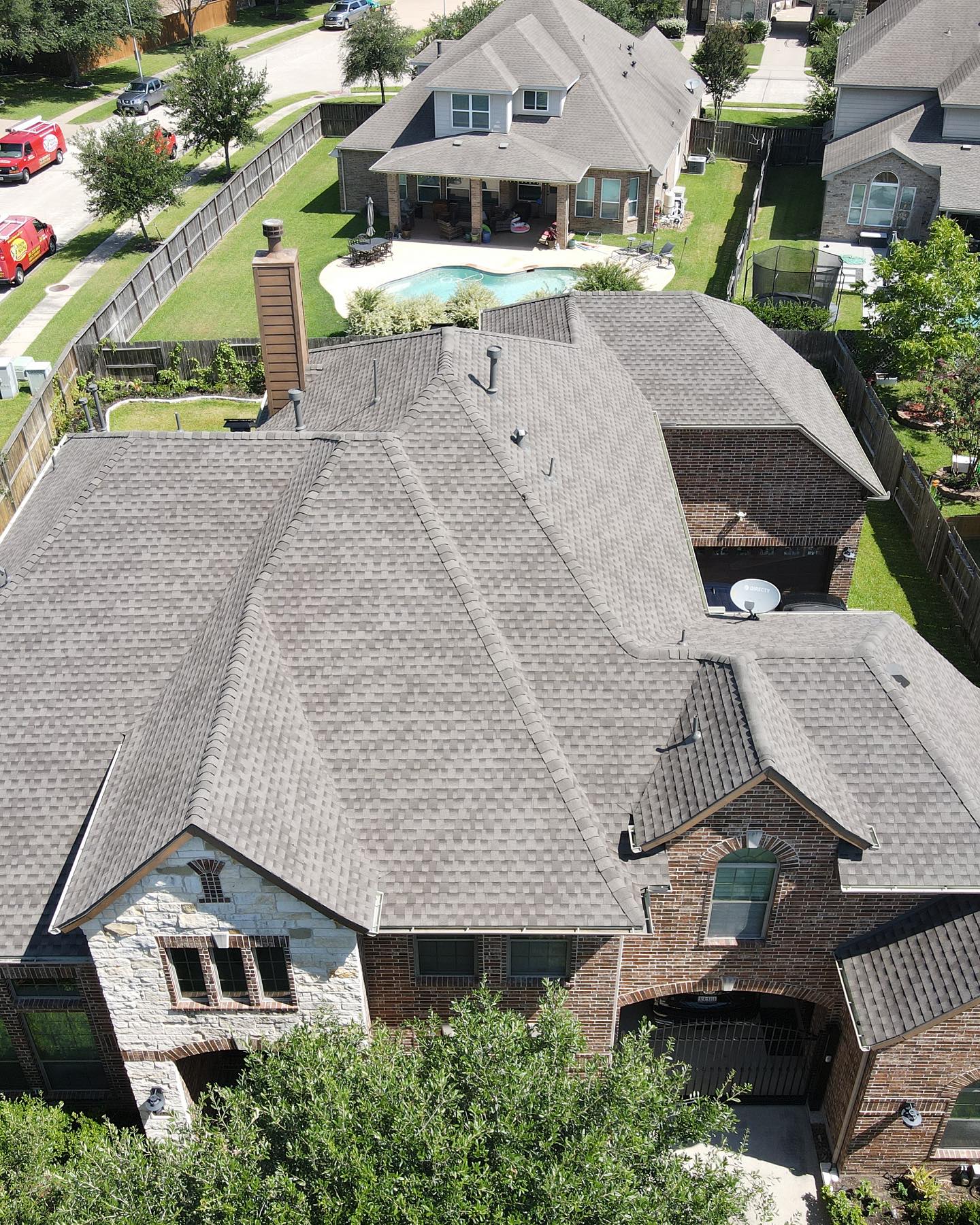 Completed roofing project