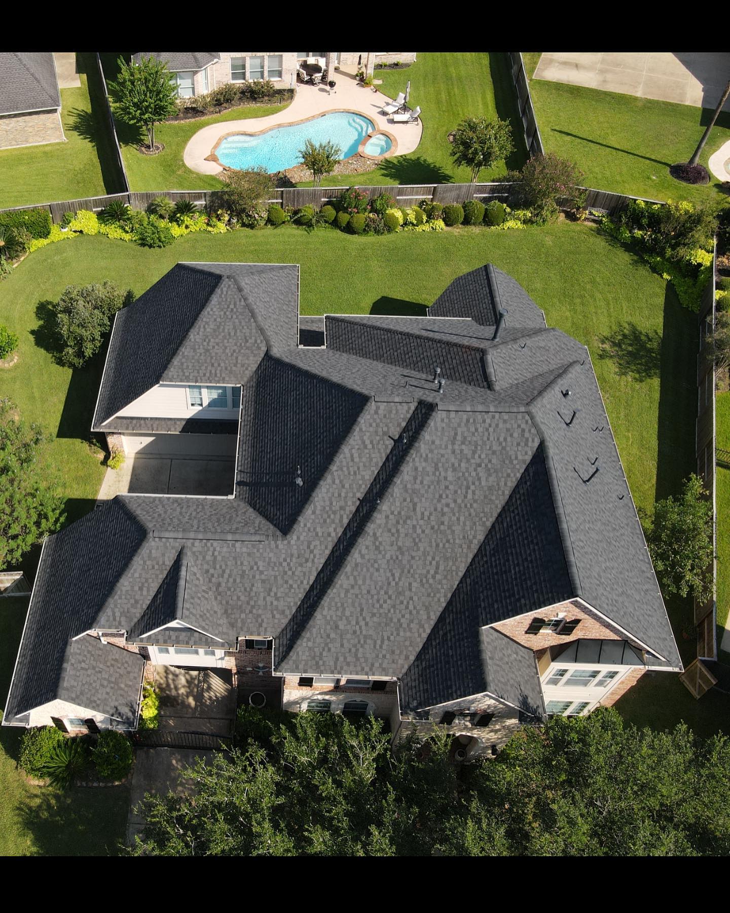 Completed roofing project